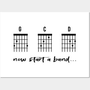 Guitar Chords gift for father, gift for guitar player and guitarist Posters and Art